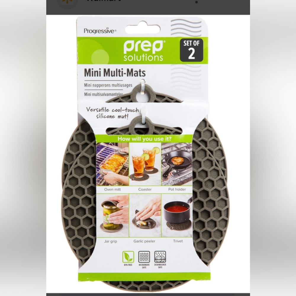 10 in 1 Progressive Prep Solutions Mini Multi-Mats Set of 2 Grey